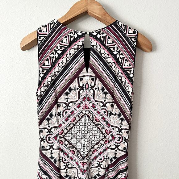 WHBM Reversible Sleeveless Midi Sheath‎ Scarf Print Dress women's size medium - Picture 6 of 14